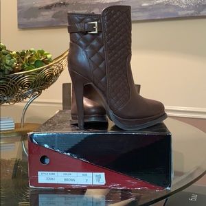 Brown Duran Quilted Ankle Boot